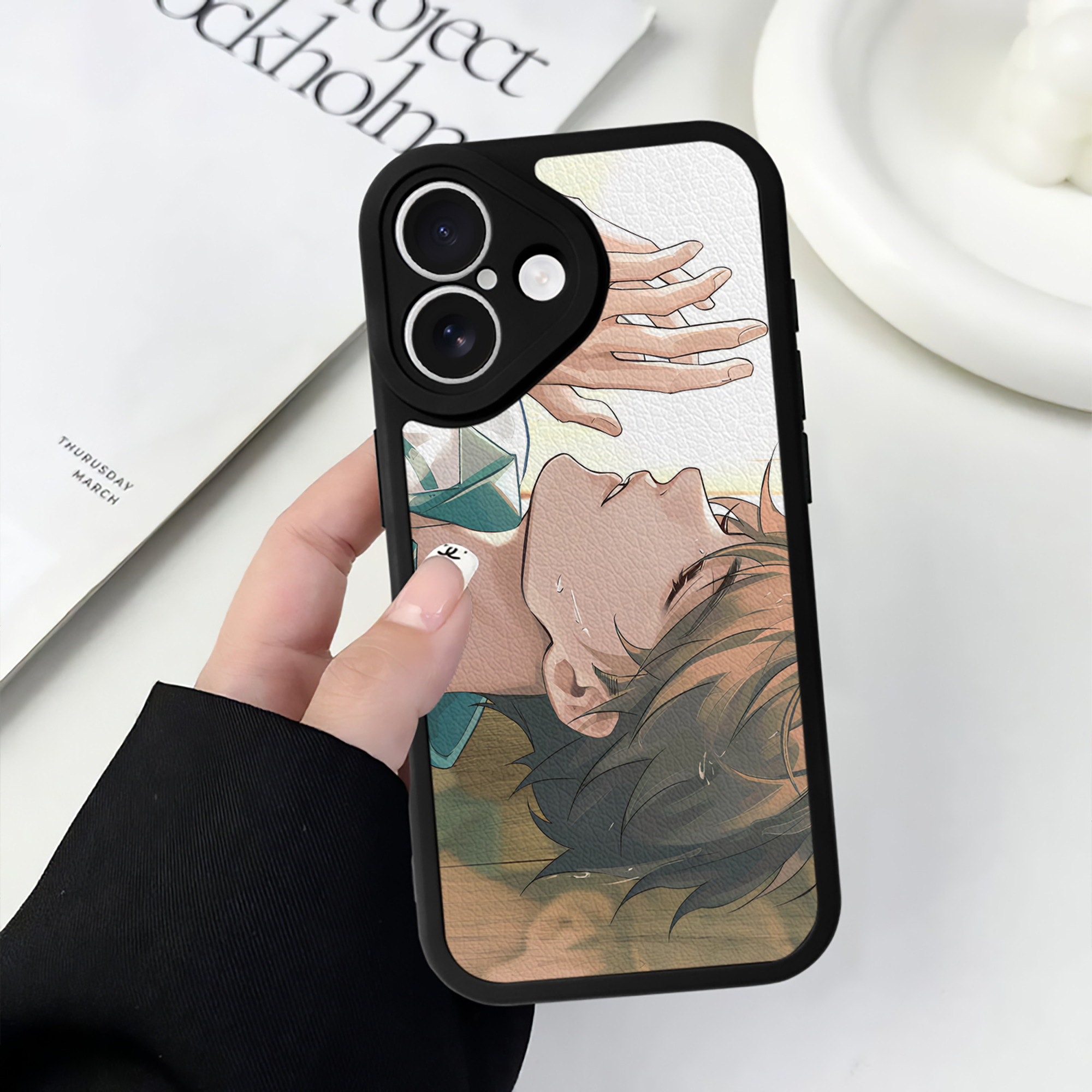 （画像用） ハイキュー!! Haikyu!! 【iPhone 16シリーズ対応】シリコンスマホケース（レザー調） 材質：シリコン